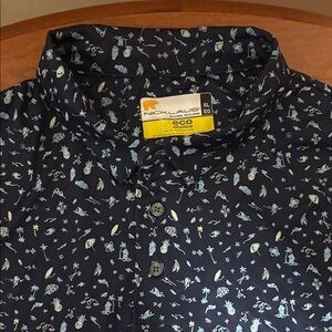 Nicklaus Navy Blue Printed Men's Casual Shirt